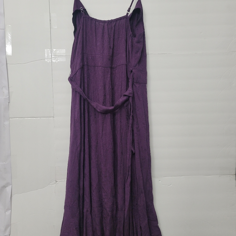 BAND OF GYPSIES RODEO DR BROCADE RUFFLE WRAP MIDI DRESS - Picture 7 of 8